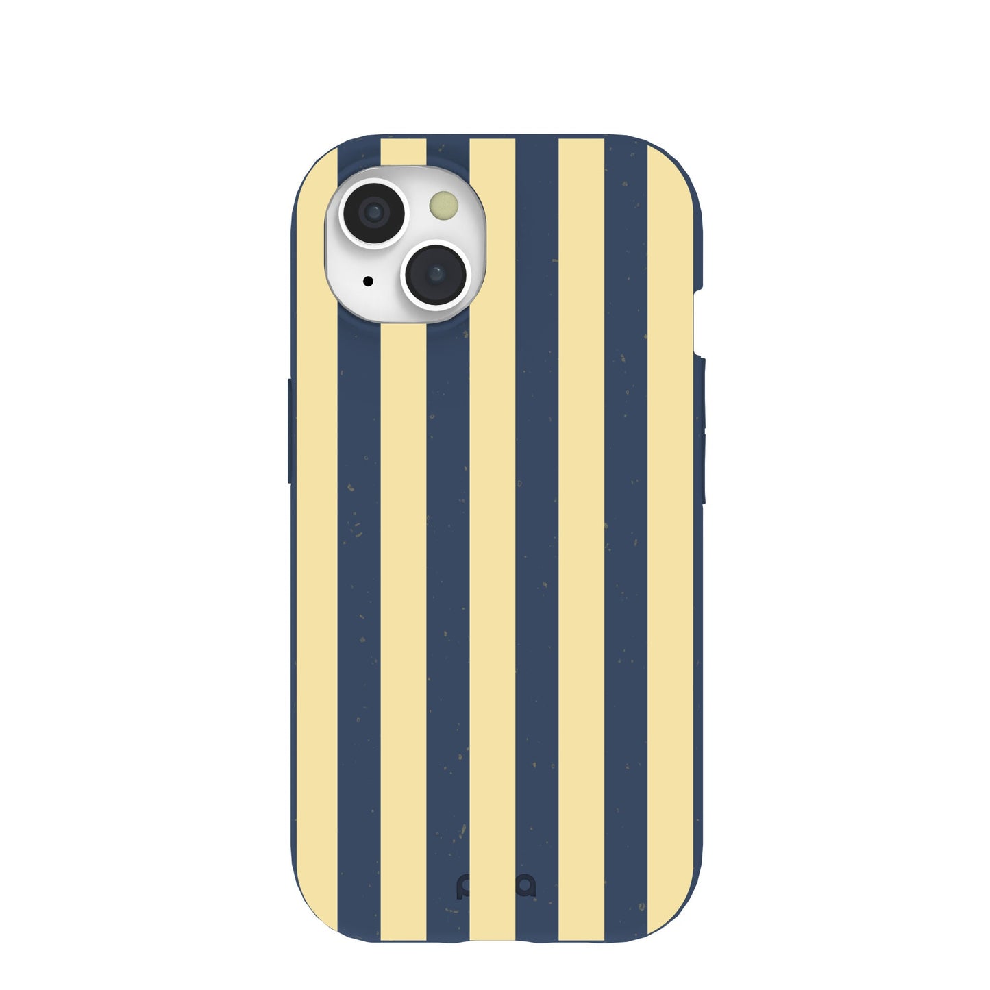 Navy Blue Butter Yellow Stripes iPhone 15 Case