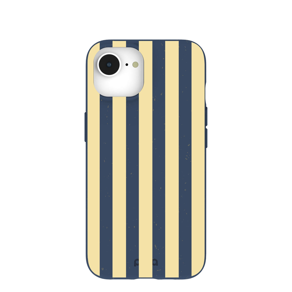 Navy Blue Butter Yellow Stripes iPhone 16e/17e Case