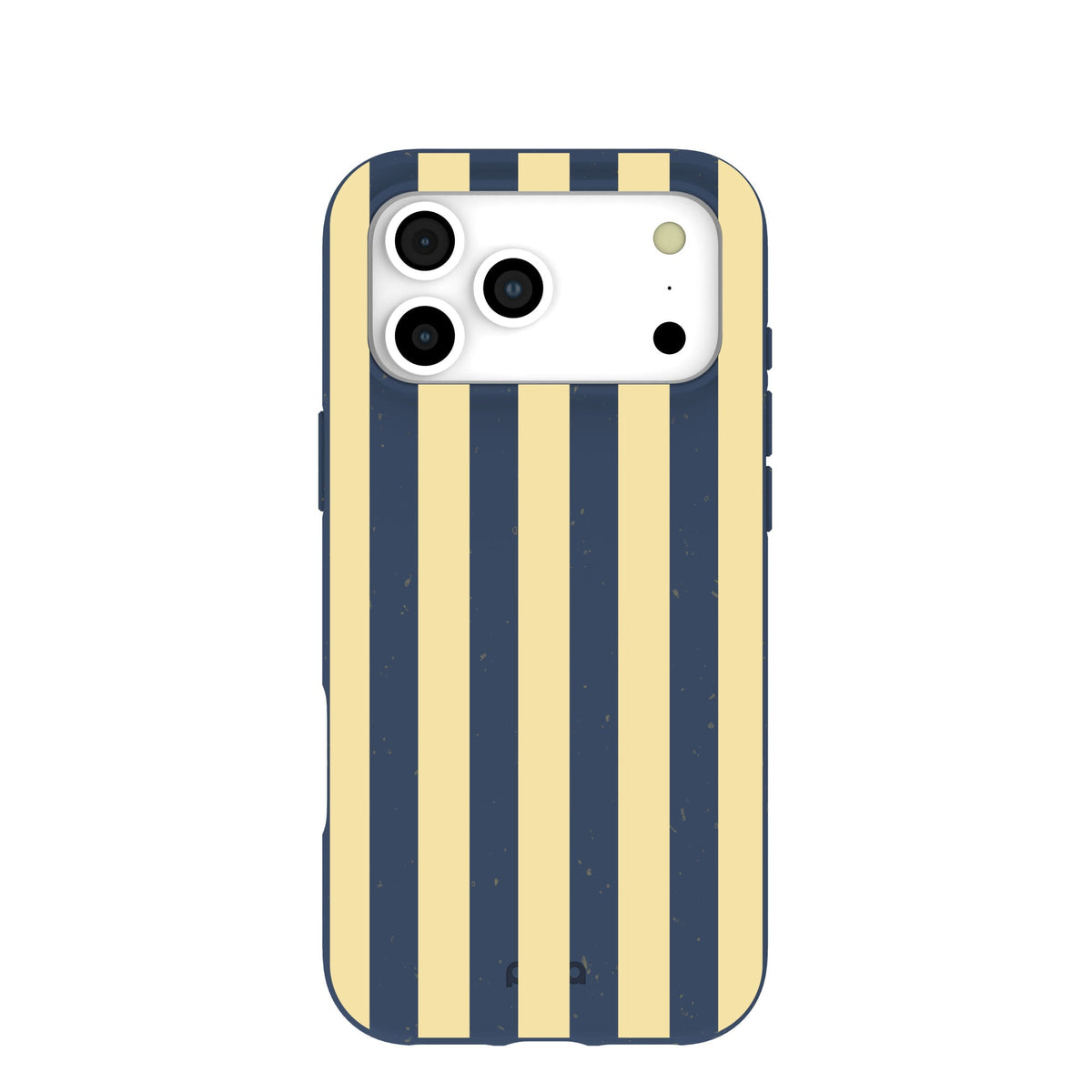 Navy Blue Butter Yellow Stripes iPhone 17 Pro Max Case