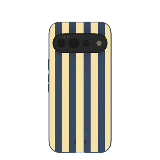 Navy Blue Butter Yellow Stripes Google Pixel 11 Pro XL Case