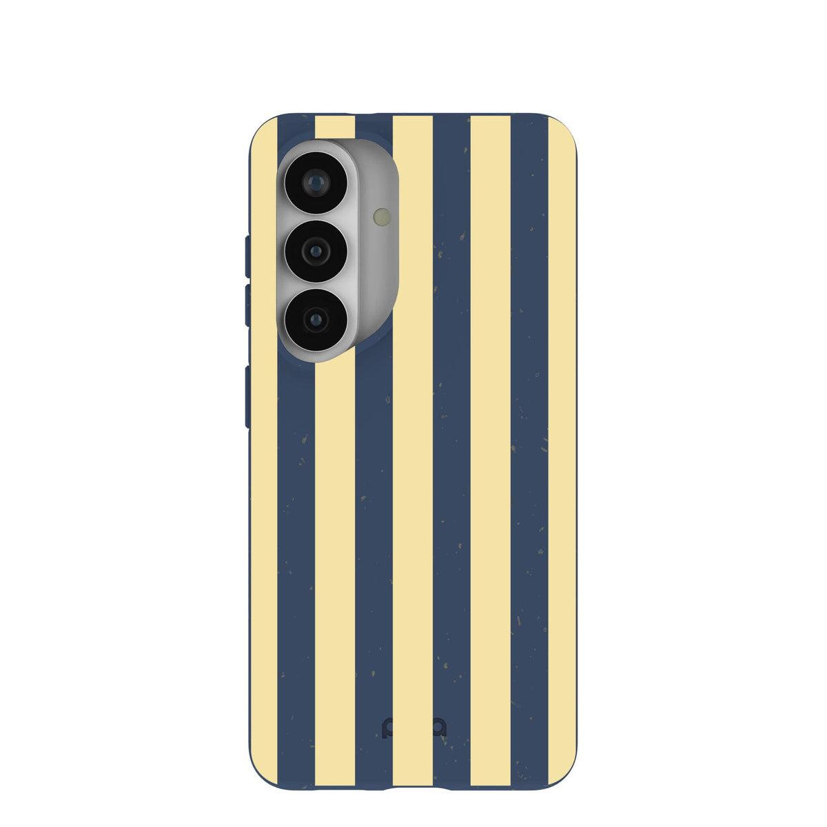 Navy Blue Butter Yellow Stripes Samsung Galaxy S26 Case