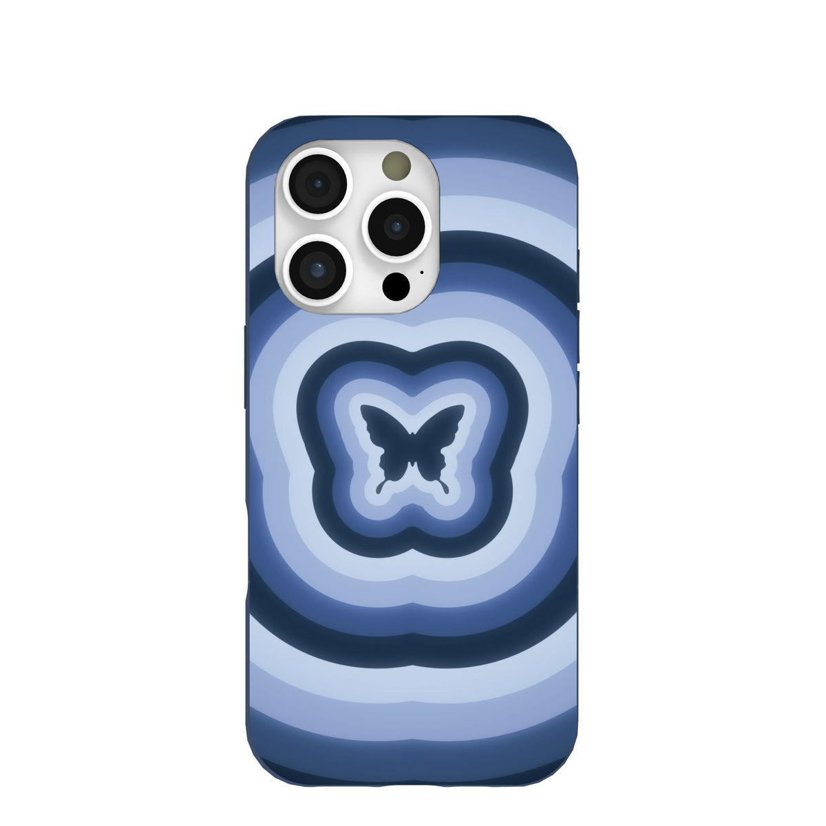 Navy Blue Butterfly Wavelength iPhone 16 Pro Case