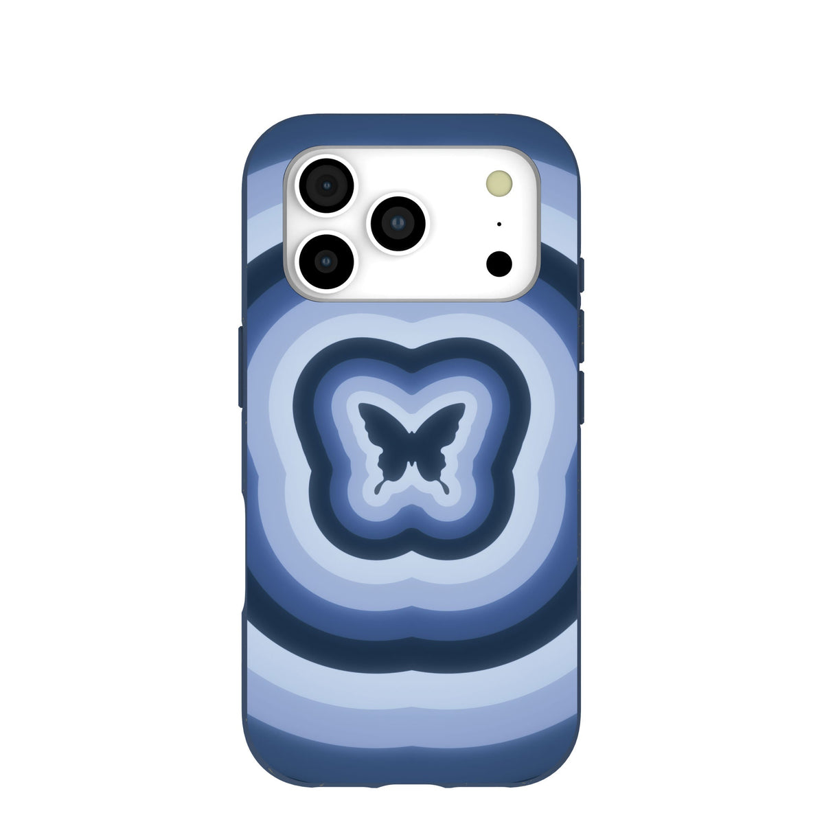 Navy Blue Butterfly Wavelength iPhone 17 Pro Case