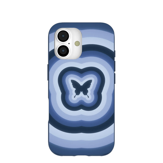 Navy Blue Butterfly Wavelength iPhone 17 Case