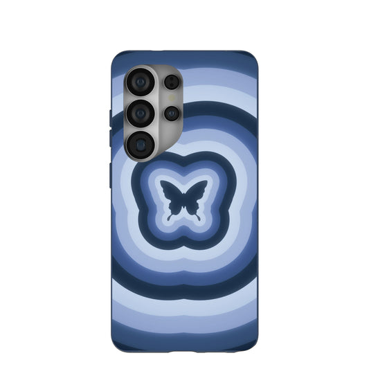Navy Blue Butterfly Wavelength Samsung Galaxy S26 Ultra Case