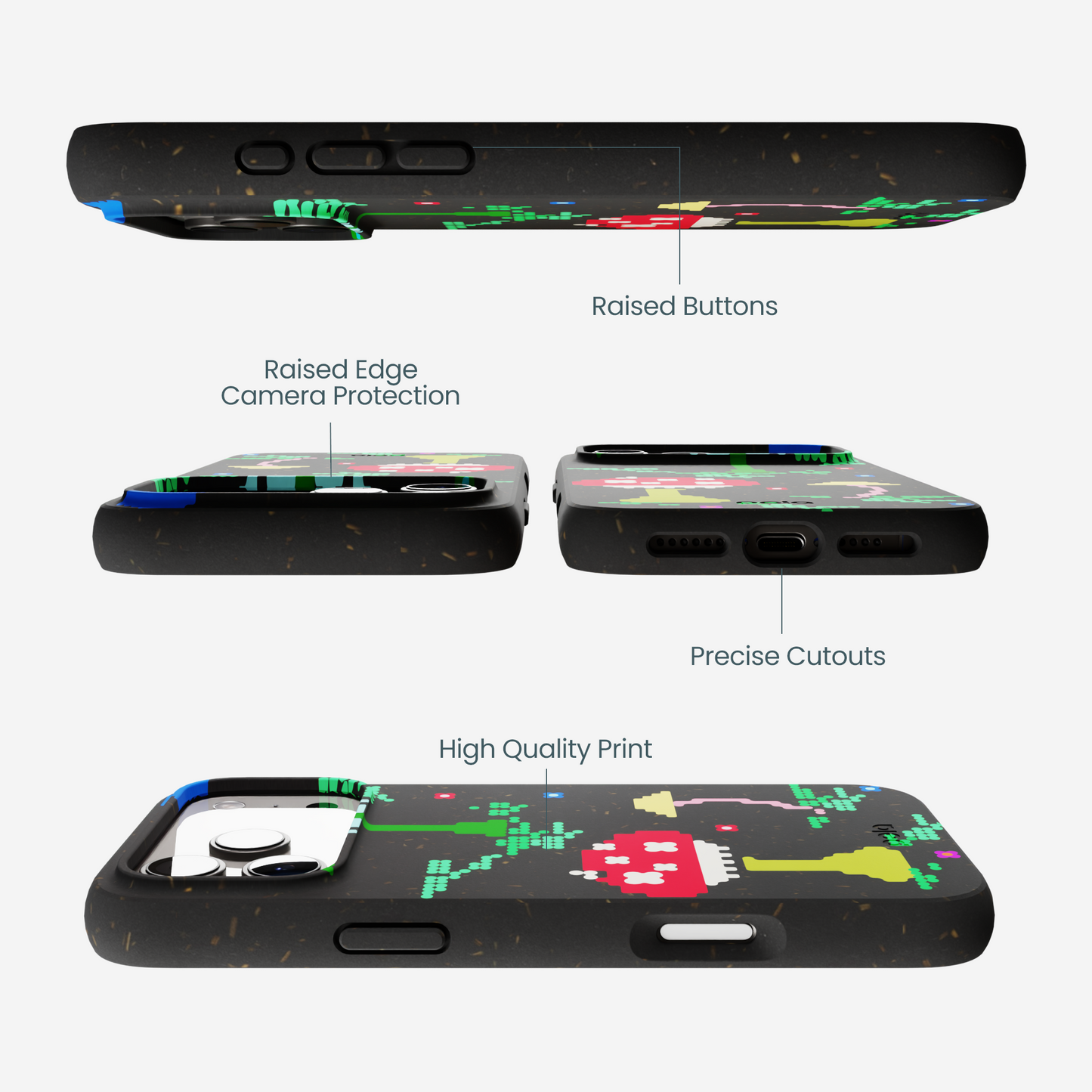 Black Byte Bloom iPhone 17 Pro Max Case