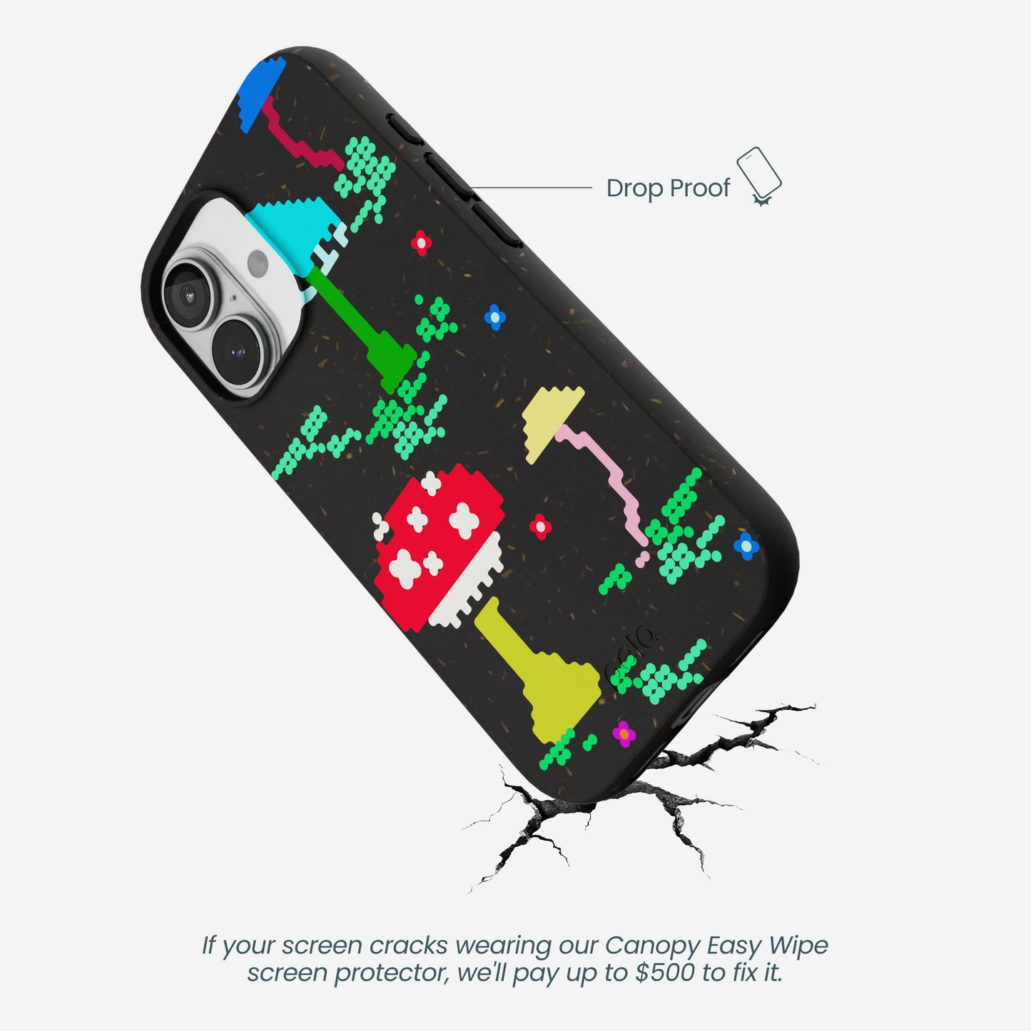 Black Byte Bloom iPhone 17 Case