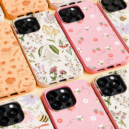 Bubblegum Pink Bees n Berries Google Pixel 10a Case
