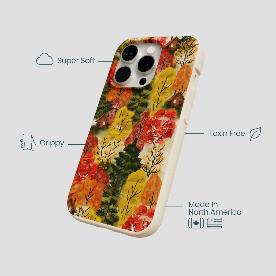 Seashell Cabins in the Woods iPhone 14 Pro Case