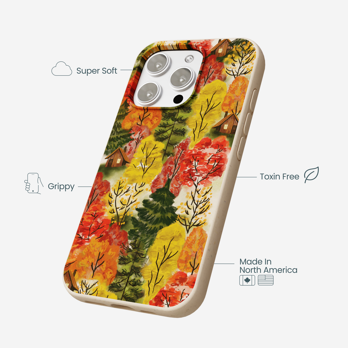 Seashell Cabins in the Woods iPhone 16 Pro Max Case