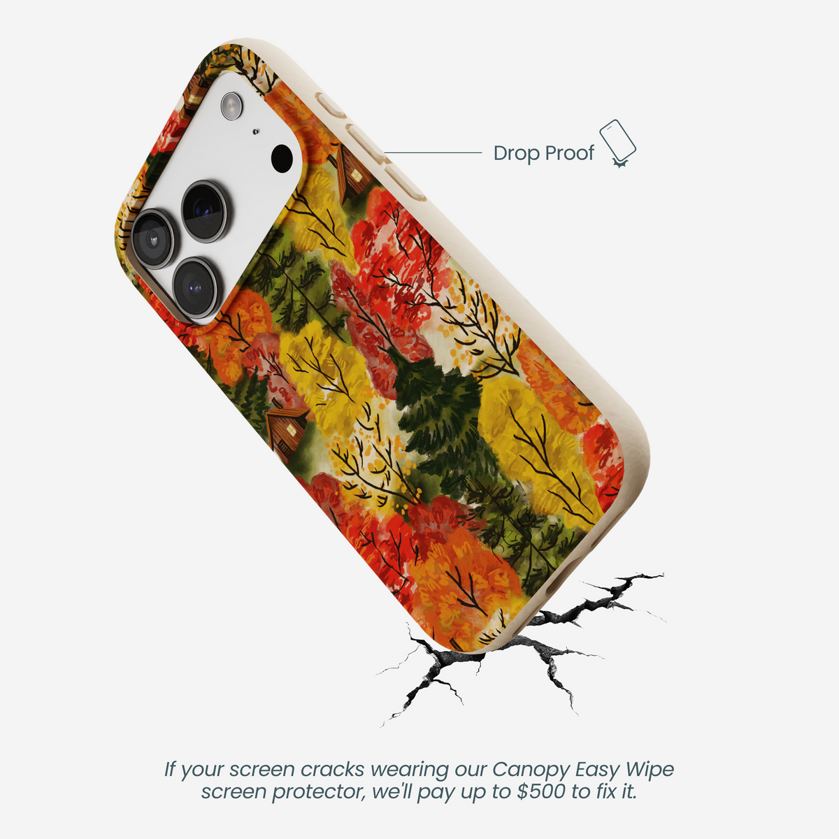 Seashell Cabins in the Woods iPhone 17 Pro Case