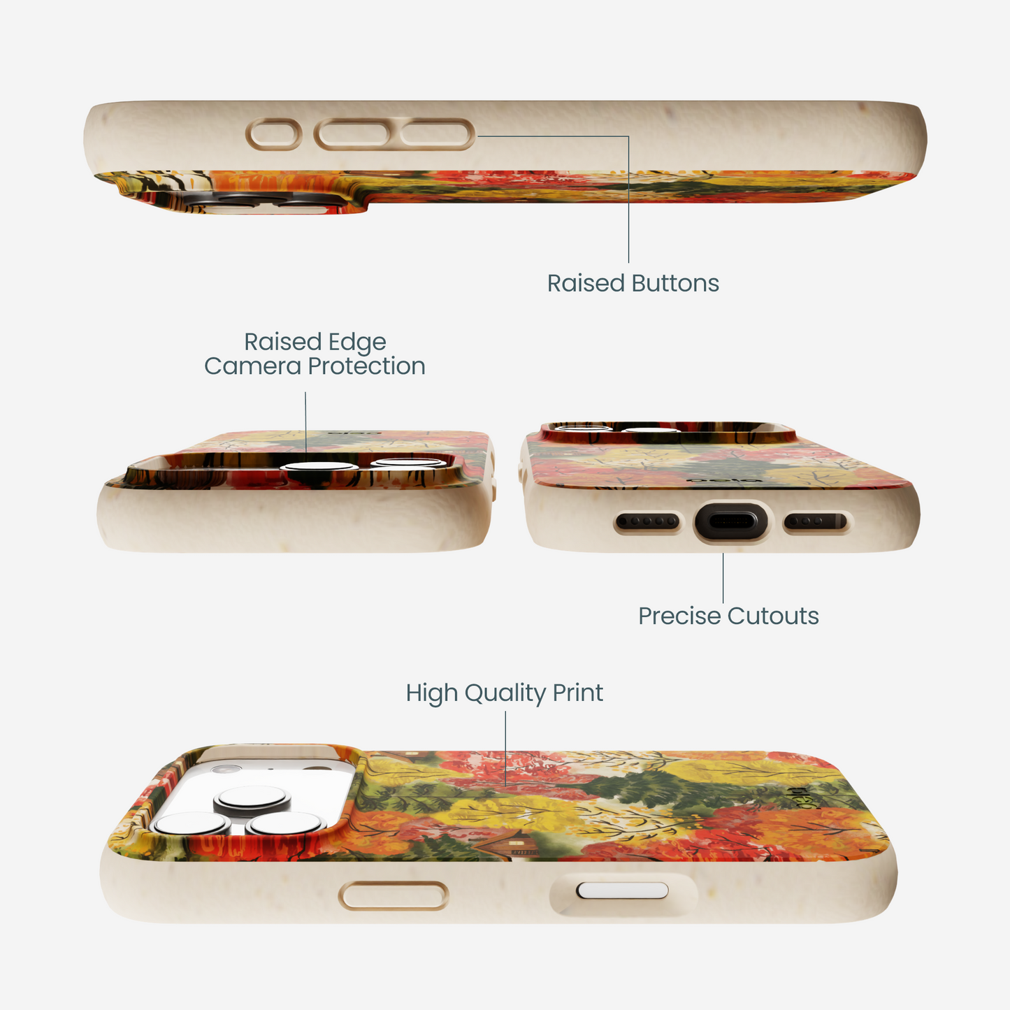 Seashell Cabins in the Woods iPhone 17 Pro Case