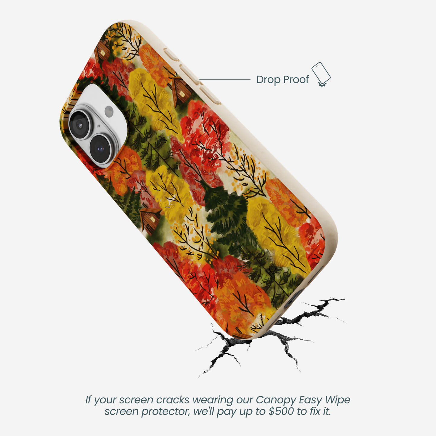 Seashell Cabins in the Woods iPhone 17 Case