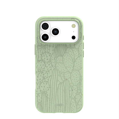 Sage Green Cacti iPhone 17 Pro Max Case