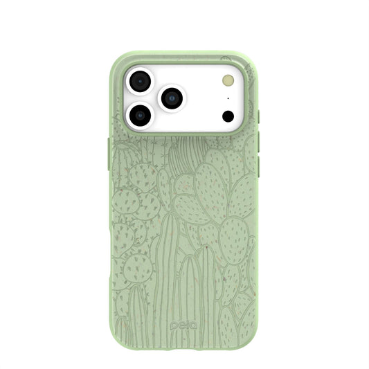 Sage Green Cacti iPhone 17 Pro Max Case
