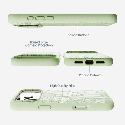 Sage Green Cacti iPhone 17 Pro Max Case
