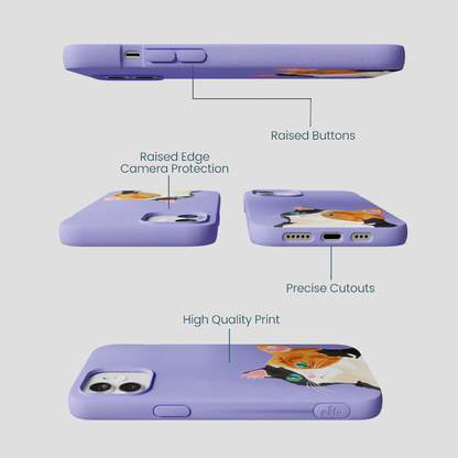 Lavender Calico iPhone 12/ iPhone 12 Pro Case