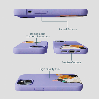 Lavender Calico iPhone 14 Case