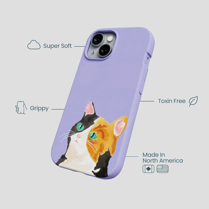 Lavender Calico iPhone 14 Case