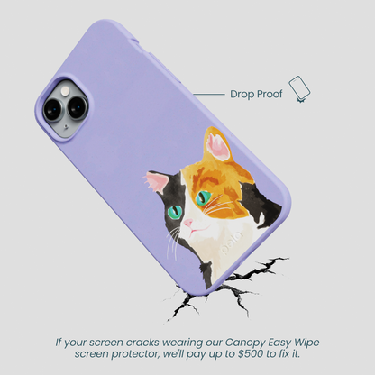 Lavender Calico iPhone 15 Plus Case