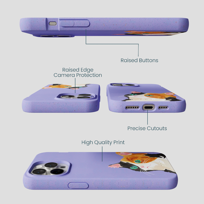 Lavender Calico iPhone 15 Pro Max Case