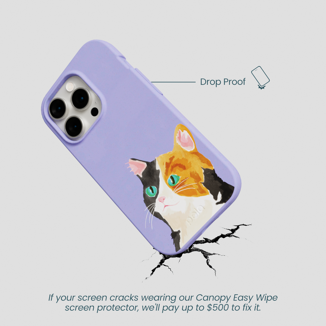 Lavender Calico iPhone 15 Pro Case