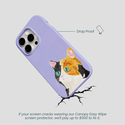 Lavender Calico iPhone 15 Pro Case