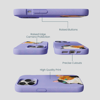 Lavender Calico iPhone 15 Pro Case