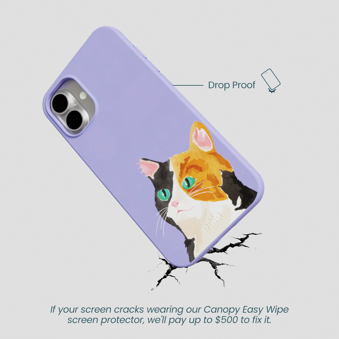 Lavender Calico iPhone 16 Plus Case