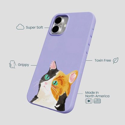 Lavender Calico iPhone 16 Plus Case