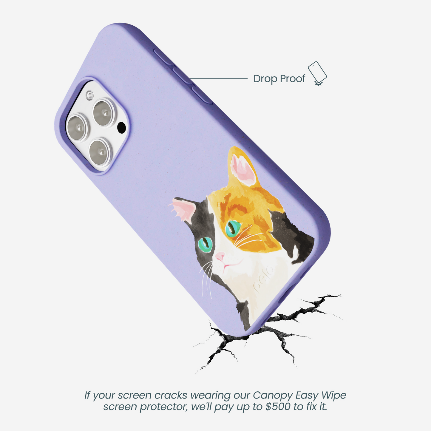 Lavender Calico iPhone 16 Pro Max Case