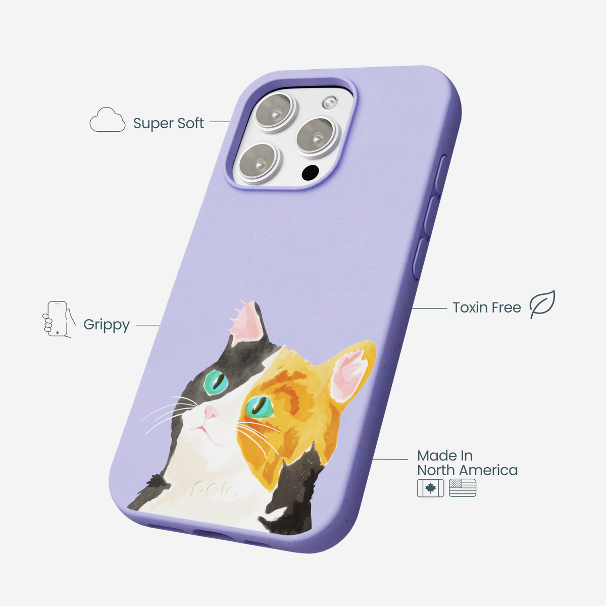 Lavender Calico iPhone 16 Pro Max Case