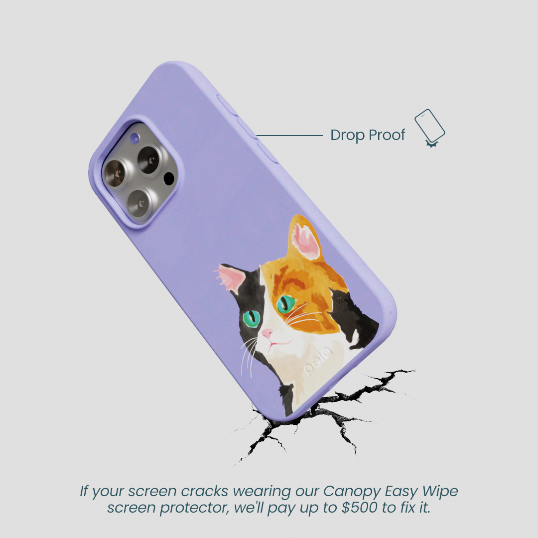 Lavender Calico iPhone 16 Pro Case