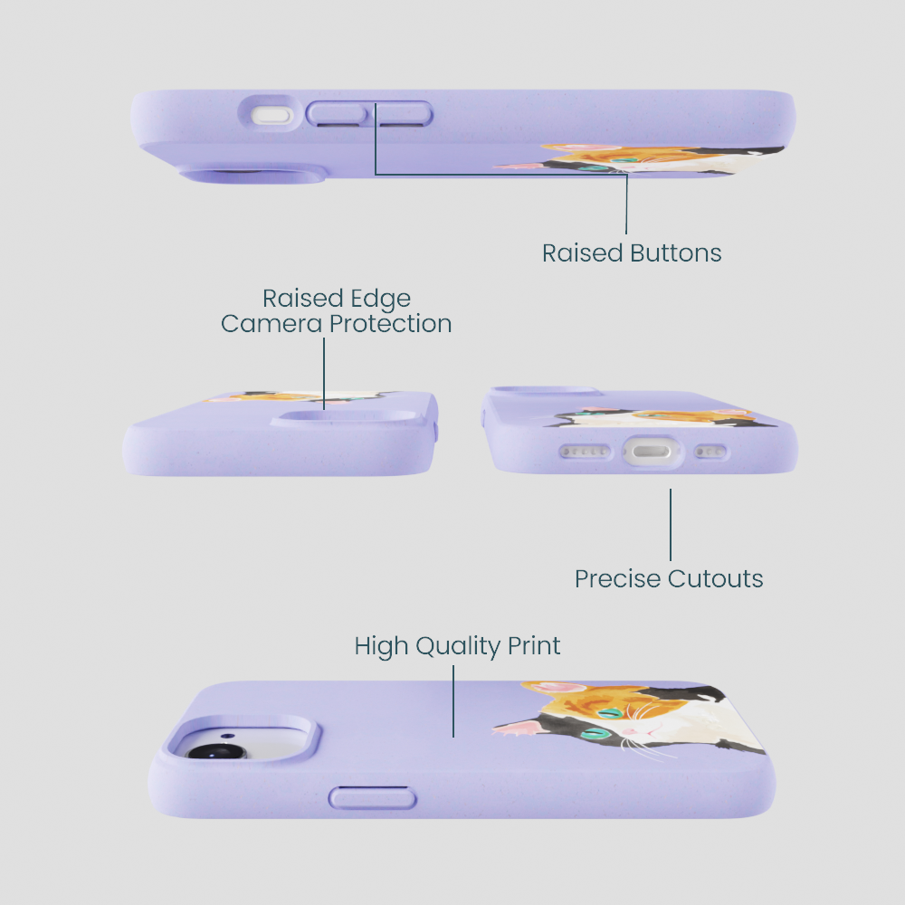 Lavender Calico iPhone 16e/17e Case