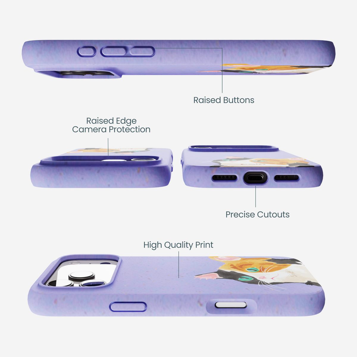 Lavender Calico iPhone 17 Pro Max Case