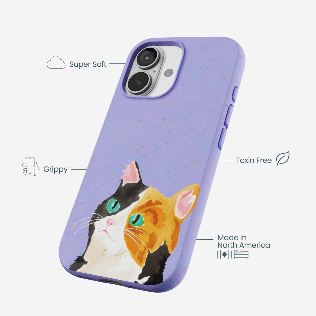 Lavender Calico iPhone 17 Case