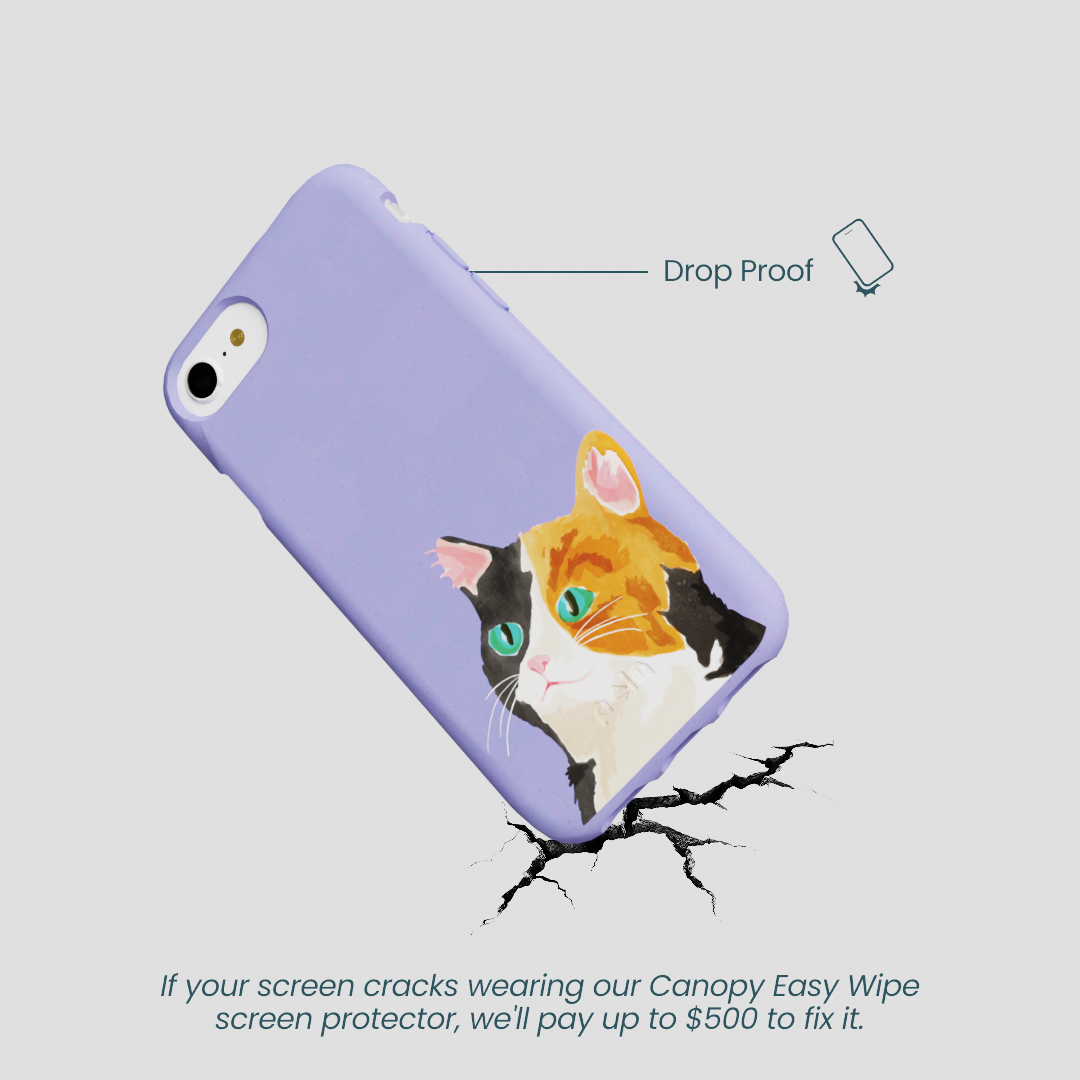 Lavender Calico iPhone 6/6s/7/8/SE Case