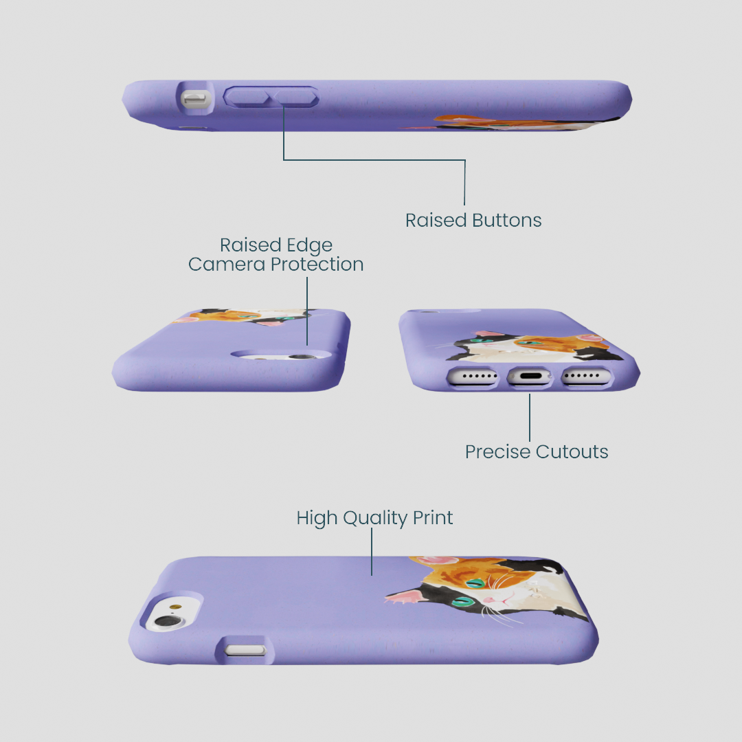 Lavender Calico iPhone 6/6s/7/8/SE Case