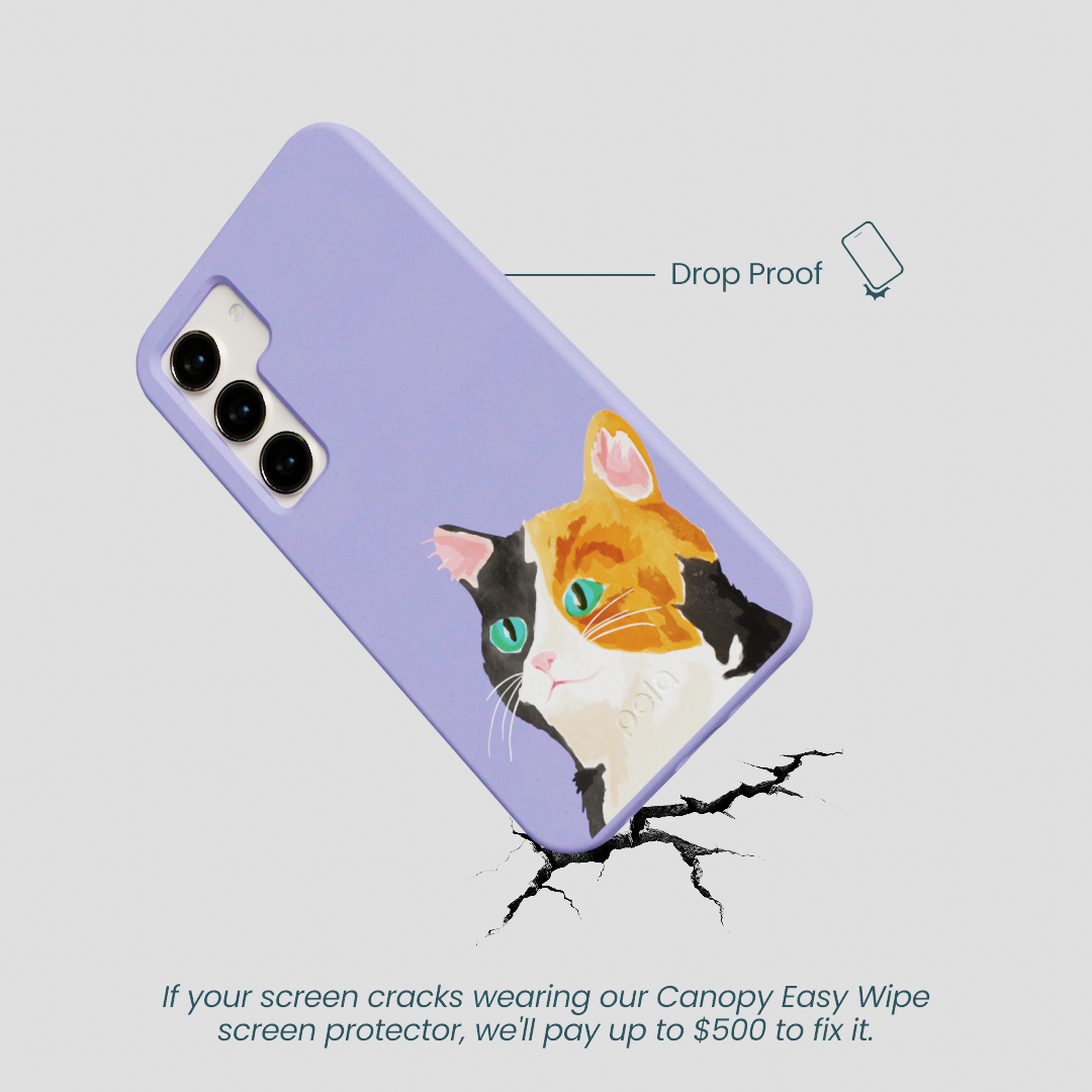 Lavender Calico Samsung Galaxy S24 Case