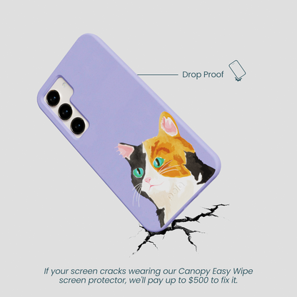 Lavender Calico Samsung Galaxy S24 Case