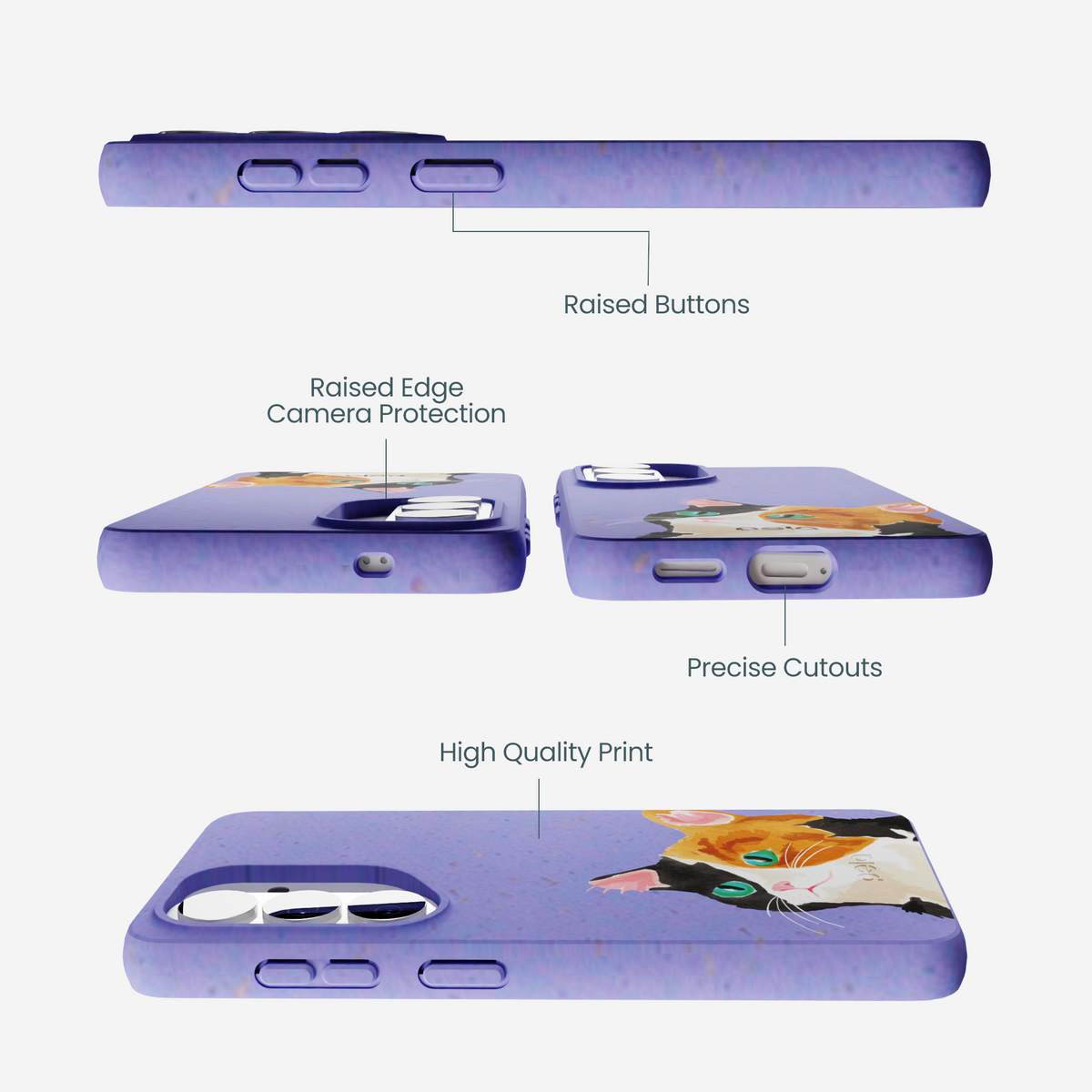 Lavender Calico Samsung Galaxy S26 Case