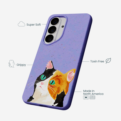 Lavender Calico Samsung Galaxy S26 Case
