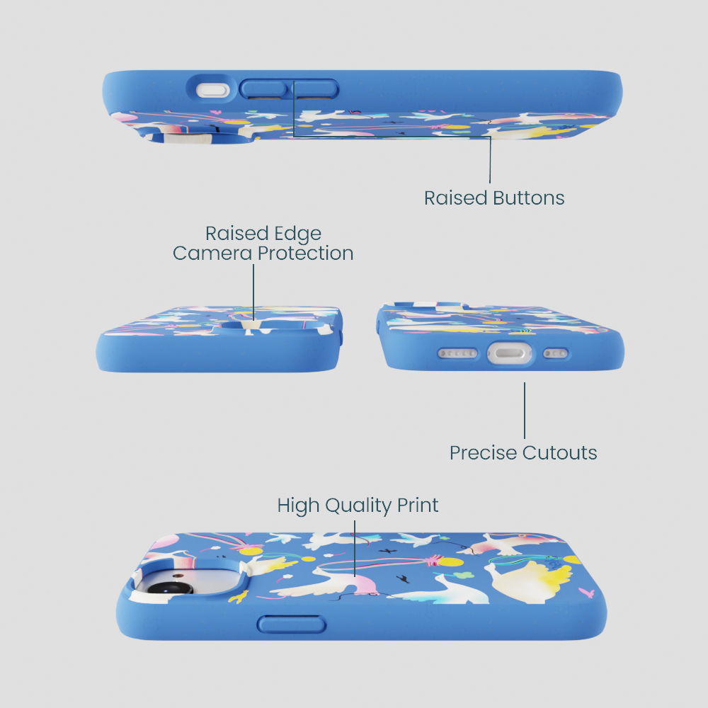 Electric Blue Calm Ascent iPhone 16e/17e Case