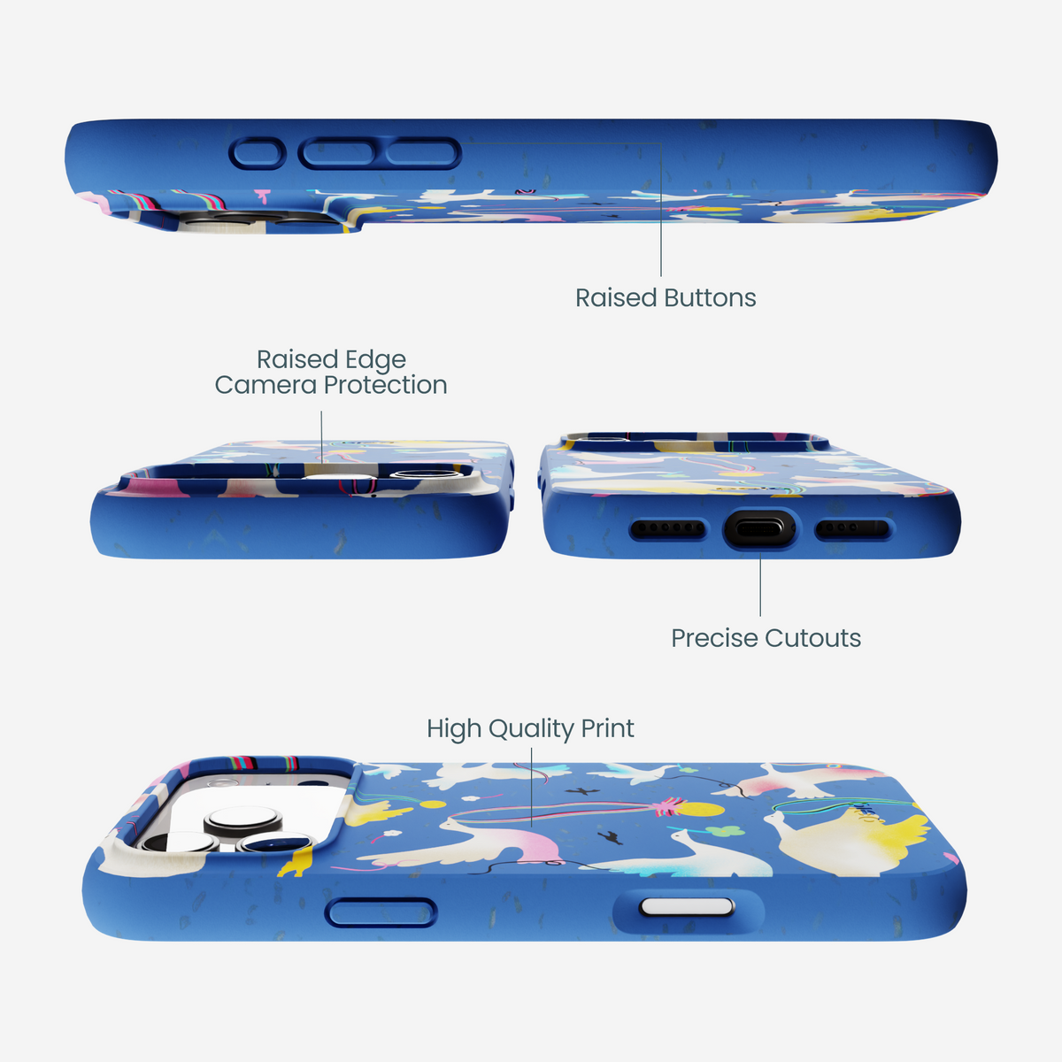 Electric Blue Calm Ascent iPhone 17 Pro Max Case