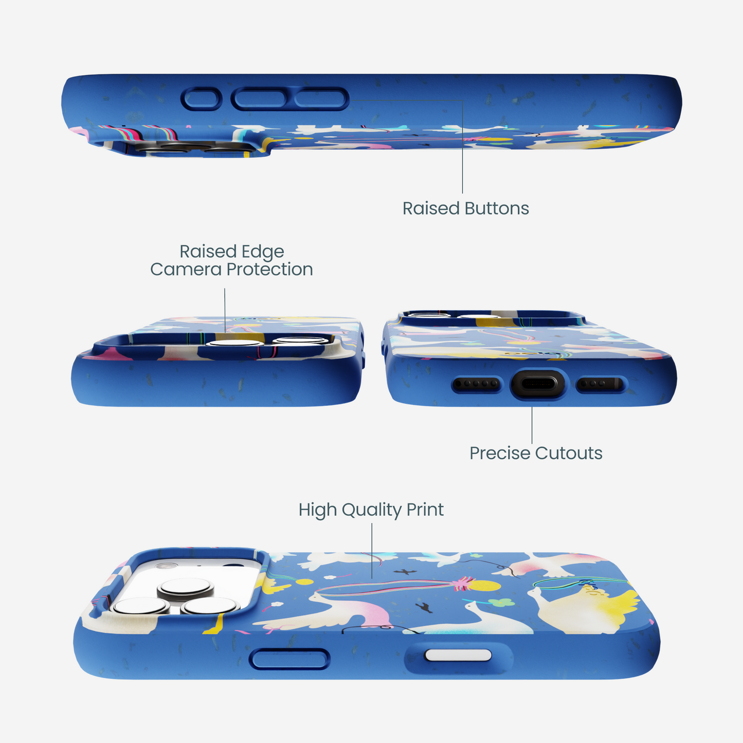 Electric Blue Calm Ascent iPhone 17 Pro Case