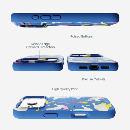 Electric Blue Calm Ascent iPhone 17 Pro Case