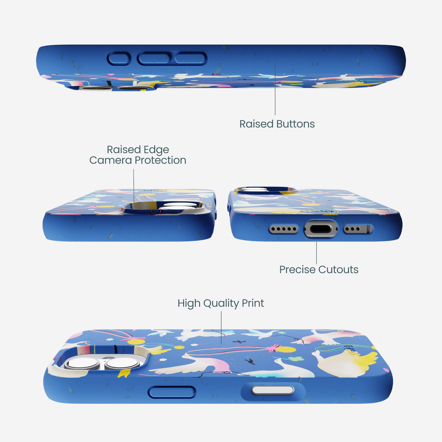Electric Blue Calm Ascent iPhone 17 Case