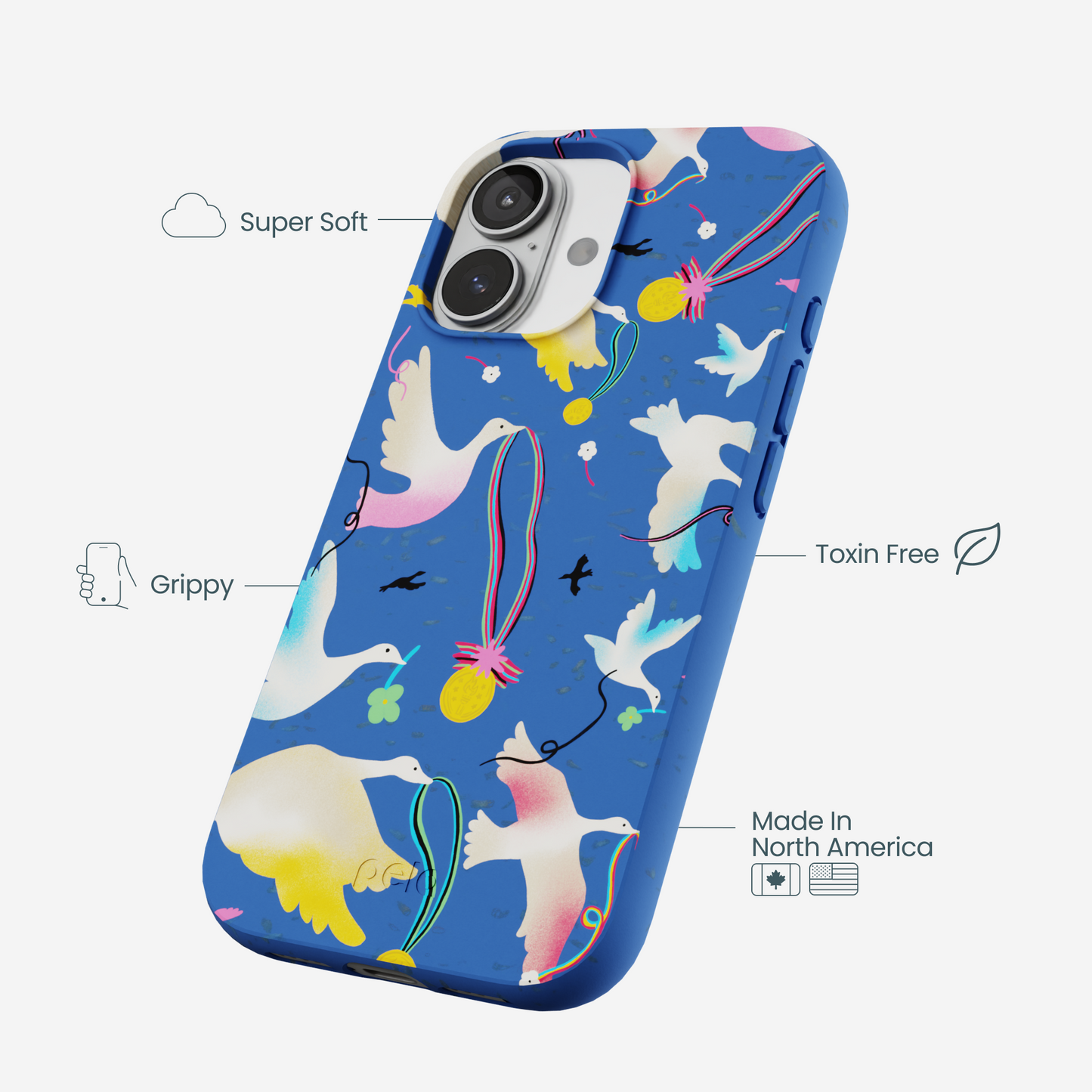 Electric Blue Calm Ascent iPhone 17 Case