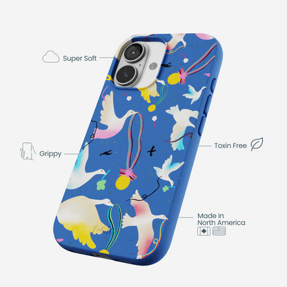 Electric Blue Calm Ascent iPhone 17 Case
