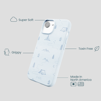 Powder Blue Camp Nights iPhone 16e/17e Case